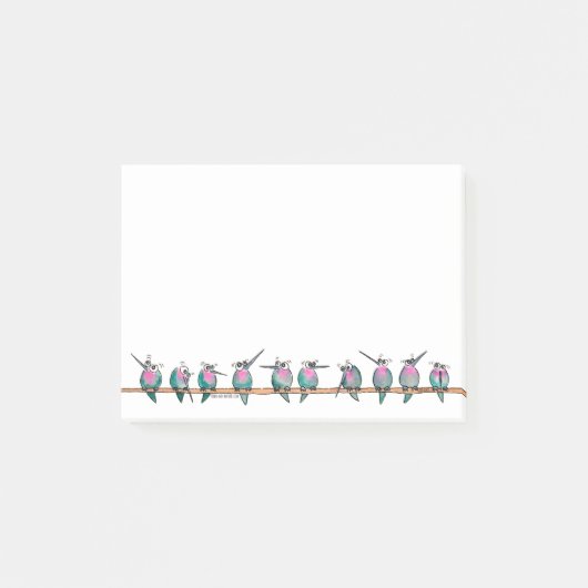 Paranoide Kolibripost-itanmerkungen Post-it Klebezettel (Vorderseite)