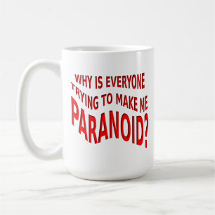 Paranoide lustige Tasse