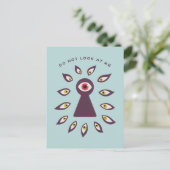 Paranoide Sternenaugen Angst Postkarte (Stehend Vorderseite)