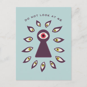 Paranoide Sternenaugen Angst Postkarte