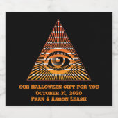 Paranormal Alle sehen Auge der Vorsehung spirituel Bierflaschenetikett (Einzelnes Label)