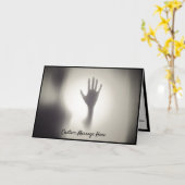 Paranormal Eerie Shadow Ghost Hand Karte (Gelbe Blume)