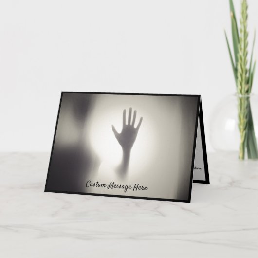Paranormal Eerie Shadow Ghost Hand Karte (Vorderseite)