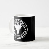 Paranormal Forscher-Logo-Geist-Jäger Kaffeetasse (Vorderseite Links)