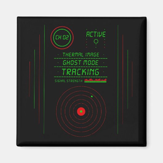 Paranormal Ghost Tracker Radar Display Scanner Art Magnet (Vorne)