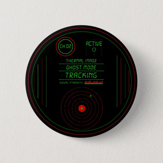 Paranormal Ghost Tracker Radar Scanner Display Art Button (Vorderseite)