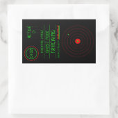 Paranormal Ghost Tracker Radar Scanner Display Art Rechteckiger Aufkleber (Tasche)