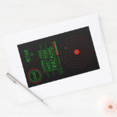 Paranormal Ghost Tracker Radar Scanner Display Art Rechteckiger Aufkleber (Umschlag)