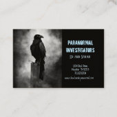 Paranormal Investigator Creepy Raven Visitenkarte (Vorderseite)