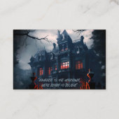 Paranormal Investigator Creepy Spuk Mantel Visitenkarte (Rückseite)