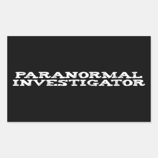 Paranormal Investigator Geisterjagd Rechteckiger Aufkleber