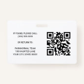 Paranormal Investigator Ghost Hunter Foto ID-Abzei Ausweis (Rückseite)