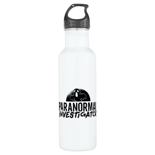 Paranormal Investigator Ghost Hunter Ghost Jäger Edelstahlflasche (Vorderseite)