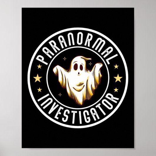 Paranormal Investigator Ghost Hunter Ghost Jäger Poster (Vorne)