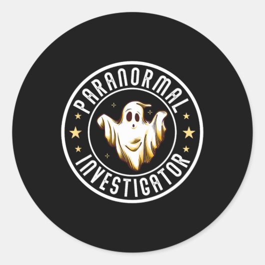 Paranormal Investigator Ghost Hunter Ghost Jäger Runder Aufkleber (Vorderseite)