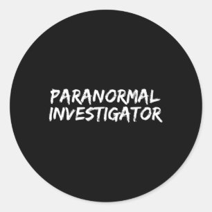 Paranormal Investigator Ghost Junting EVP Hallowee Runder Aufkleber