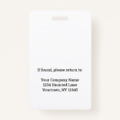 Paranormal Investigator Mitarbeiter Foto ID Sicher Ausweis (Rückseite)