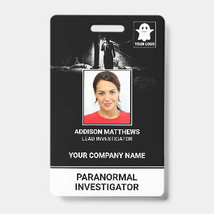 Paranormal Investigator Mitarbeiter Foto ID Tag Ausweis