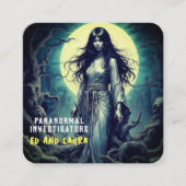 Paranormal Investigator Spuk Ghost Quadratische Visitenkarte (Vorderseite)