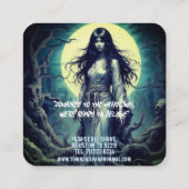 Paranormal Investigator Spuk Ghost Quadratische Visitenkarte (Rückseite)