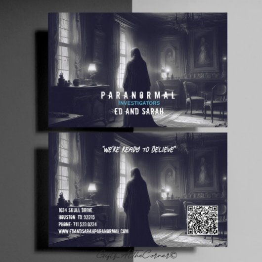 Paranormal Investigator Spuk Ghost Visitenkarte
