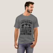 Paranormal Investigator Thinking Ghost Jagd T-Shirt (Vorne ganz)