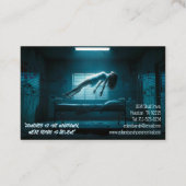 Paranormal Investigators Eerie Ghost Levitating Visitenkarte (Rückseite)