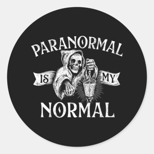 Paranormal ist mein normaler - Phantom Ghost Jagdh Runder Aufkleber (Vorderseite)