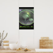 Paranormal UFO grau Poster (Küche)