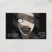 Paranormale Ermittler Die Beängstigende Geisterdam Visitenkarte (Rückseite)