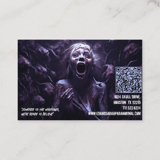 Paranormale Ermittler Ghost World Visitenkarte (Rückseite)