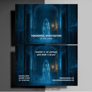 Paranormale Ermittler Gruselige Geisterlady Verflu Visitenkarte