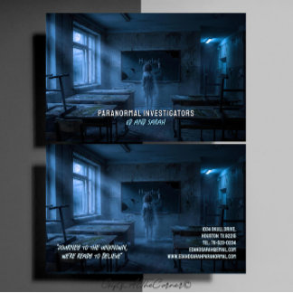 Paranormale Ermittler Gruselige Verlassene Klassen Visitenkarte