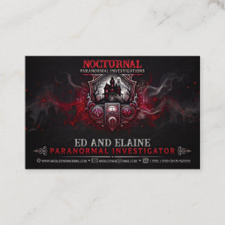 Paranormale Ermittler Haunted House Gothic Visitenkarte