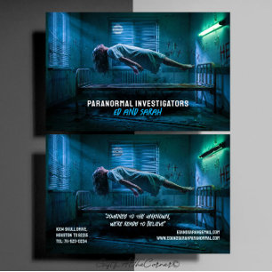 Paranormale Ermittler Unheimlich Besessen Schweben Visitenkarte