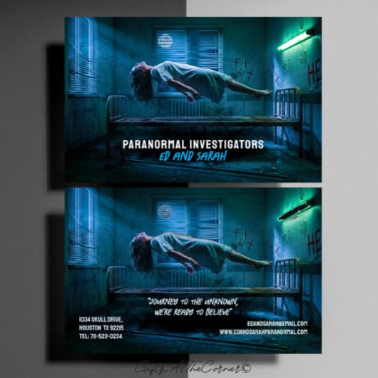 Paranormale Ermittler Unheimlich Besessen Schweben Visitenkarte