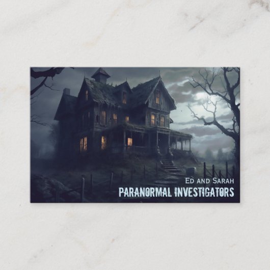 Paranormale Ermittlerin Eerie Spuk House Visitenkarte (Vorderseite)