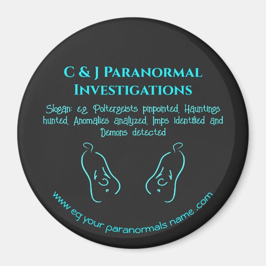 Paranormale Ermittlerin mit Geisterlogo Magnet (Vorne)