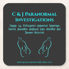 Paranormale Ermittlerin mit Geisterlogo Rechteckiger Pappuntersetzer