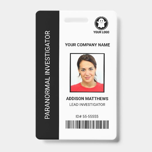 Paranormale Foto-ID des Untersuchungsunternehmens  Ausweis (Vorderseite)
