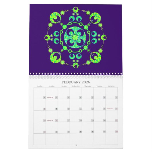 Paranormale Gänse 20XX Außerirdischen Kräuterkreis Kalender (Feb 2026)