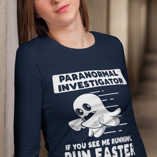 Paranormale Geisterjagdsucher laufen schneller T-Shirt