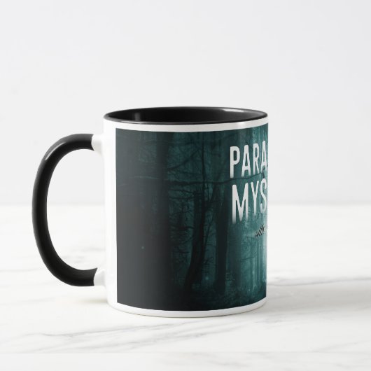 Paranormale Mysterien (dunkler Wald) Tasse (Links)