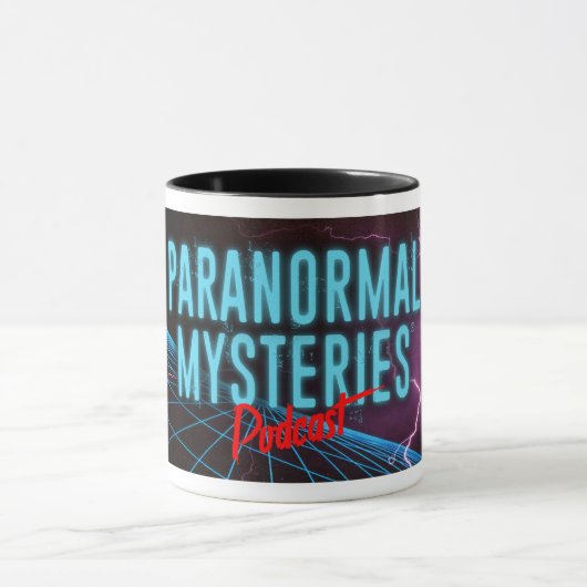 Paranormale Mysterien Synthwave-Tasse Tasse (Zentrum)