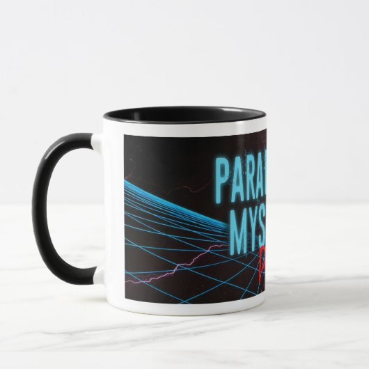 Paranormale Mysterien Synthwave-Tasse Tasse (Links)