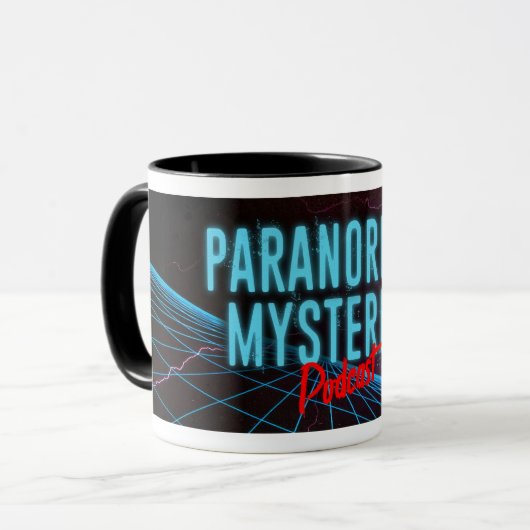 Paranormale Mysterien Synthwave-Tasse Tasse (Vorderseite Links)