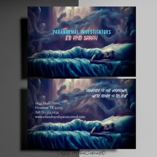 Paranormale Nacht Visitenkarte