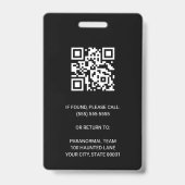Paranormale Prüfer QR Code Foto ID Security Ausweis (Rückseite)