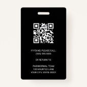 Paranormale Prüfer QR Code Foto ID Security Ausweis (Rückseite)