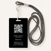 Paranormale Prüfer QR Code Foto ID Security Ausweis (Rückseite mit Schlüsselband)